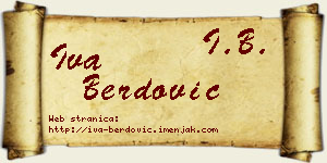 Iva Berdović vizit kartica